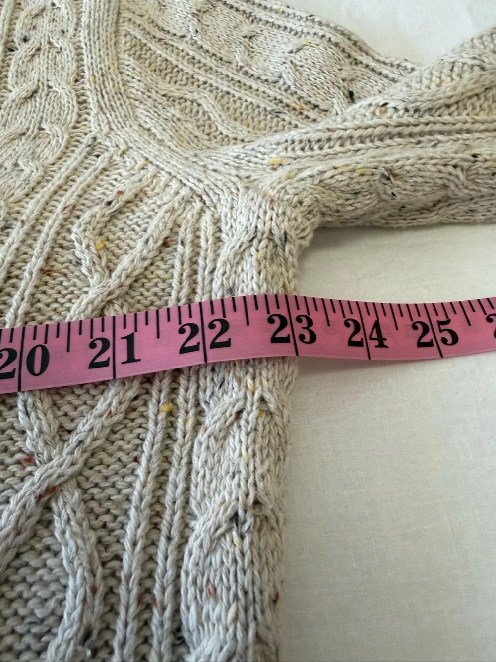 J. Crew | SZ XL | Beige Donegal Cable Knit Cardigan Sweater Speckled Chunky NWT